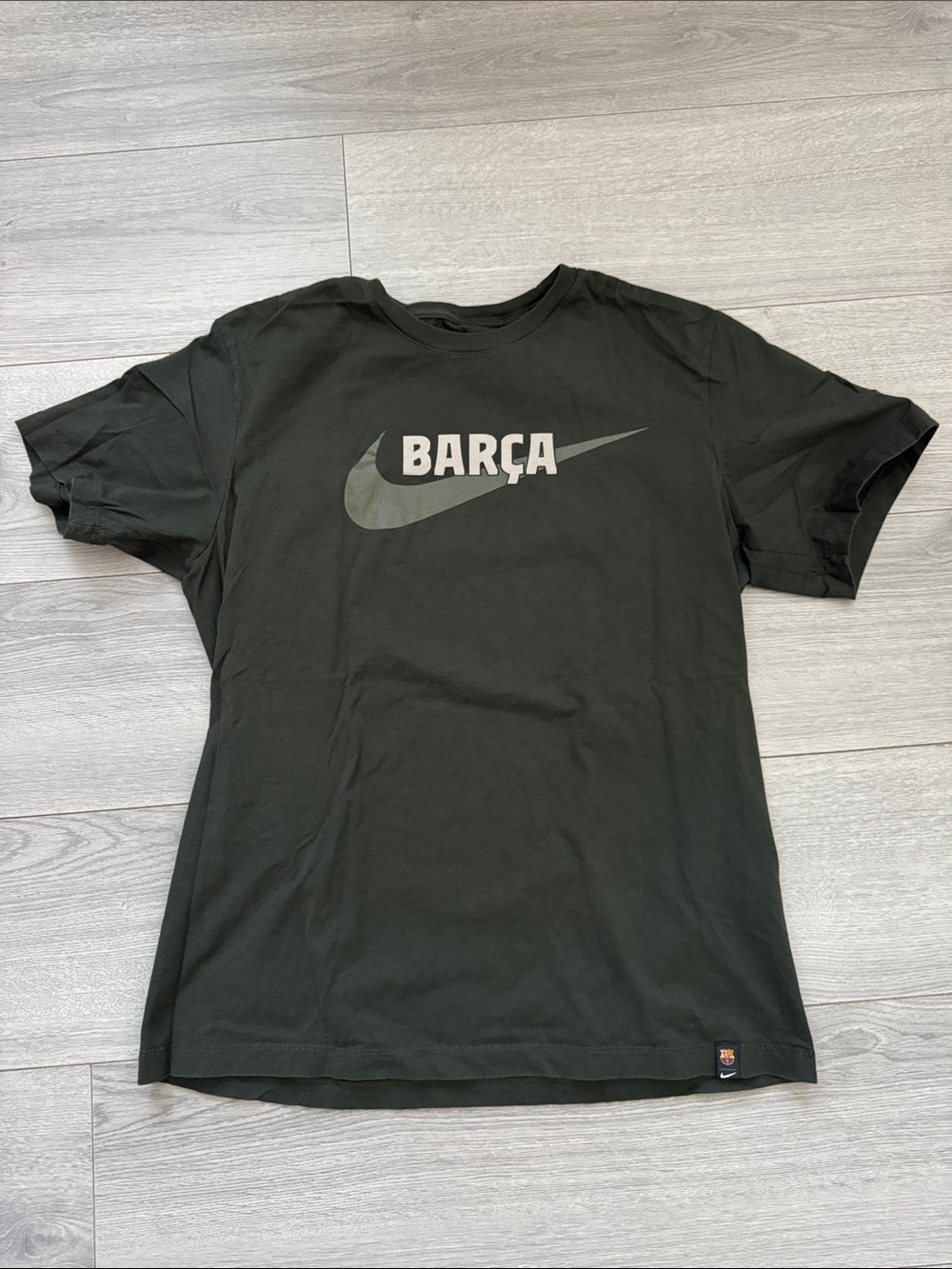 Nike Olive Barça Graphic Short Sleeve T-Shirt